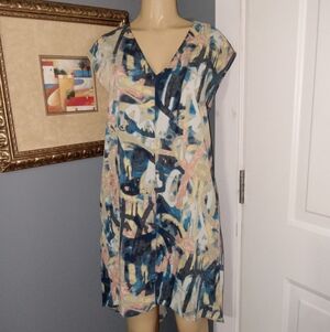RACHEL ROY MULTI COLORED HIGH LOW DRESS SZ  LG